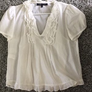 Anne Klein white cotton blouse. Size 4